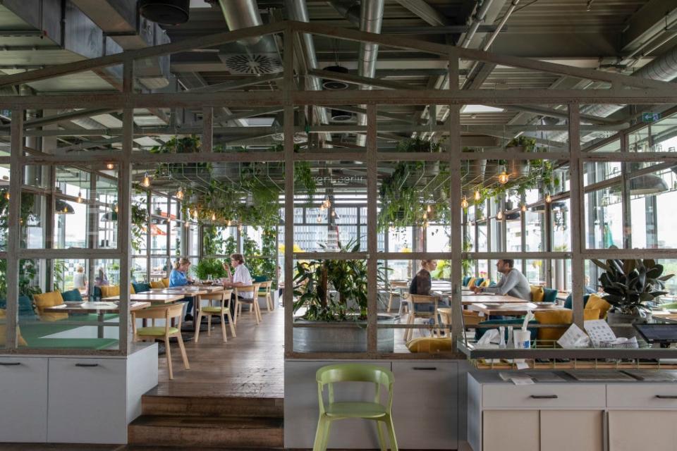 An almost empty hotel restaurant in the German capital - getty