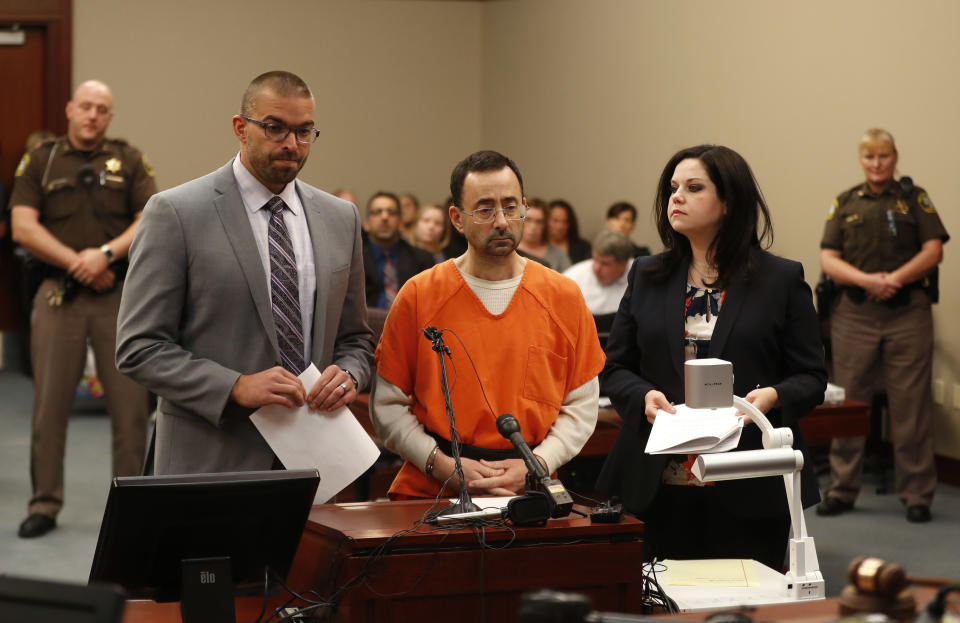 Dr. Larry Nassar, 54, has already been sentenced to 60 years in prison on child pornography charges and faces further sentencing for sexual assault. (AP)