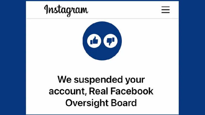 Screenshot:  Real Facebook Oversight Board