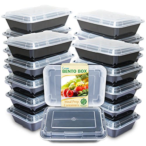 Enther Bento Box Meal Prep Containers (20-Pack)