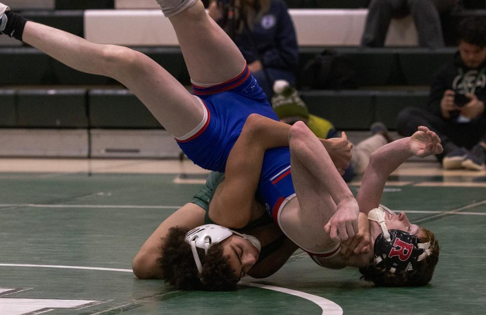 Ocean's Michael Apicelli defeated Jordan Viera 7-5 in the 113-pound Wednesday night in the Spartans' 45-24 win over Long Branch.