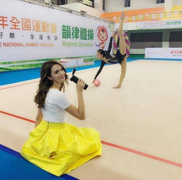 瑞莎近年對台灣韻律體操教育不遺餘力。（翻攝瑞莎臉書）