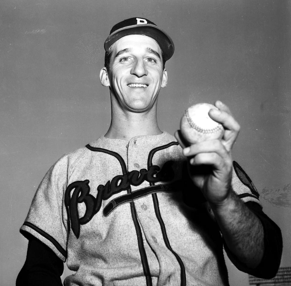 Warren Spahn, U.S. Army: The left-hander joined the Army in 1942, his rookie season with the Boston Braves. He fought in World War II's Battle of the Bulge and saw combat at the Ludendorff Bridge, where his unit was under constant enemy fire. Spahn’s foot was injured by shrapnel, and he received a Purple Heart as well as a battlefield commission as a second lieutenant. He returned to baseball after being discharged in 1946.