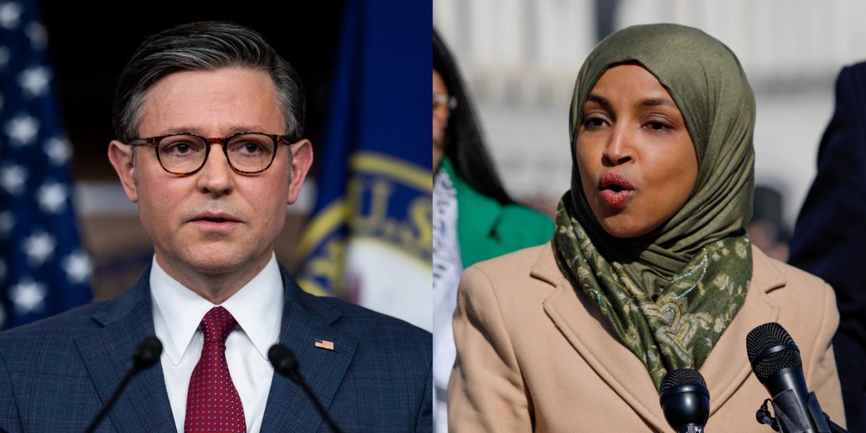 Progressives like Rep. Ilhan Omar are big fans of Speaker Mike Johnson's new plan on Ukraine and Israel aid.