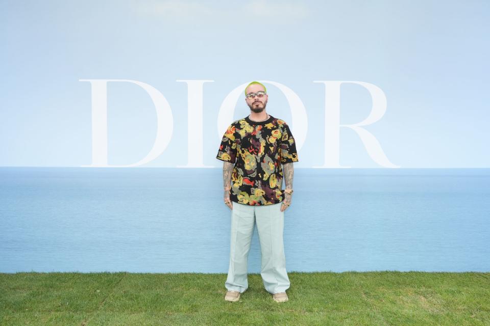 J Balvin at the Dior Men S/S 2023 show in Paris. - Credit: Via Dior