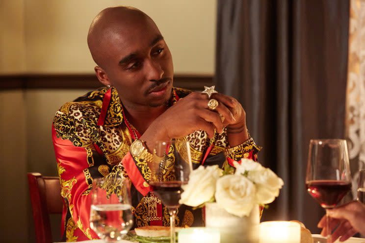 Demetrius Shipp Jr. as Tupac Shakur in ‘All Eyez on Me’ (Photo: Quantrell Colbert)