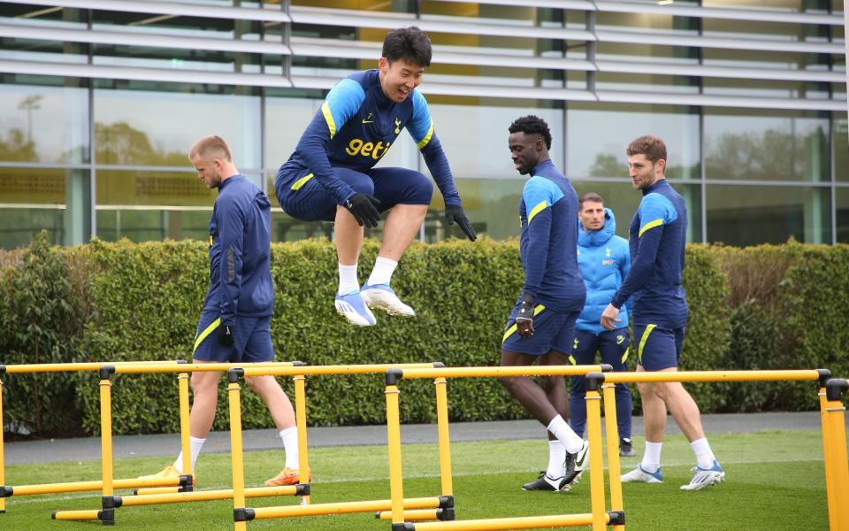 Heung-Min Son of Tottenham Hotspur during the Tottenham Hotspur training session - GETTY IMAGES