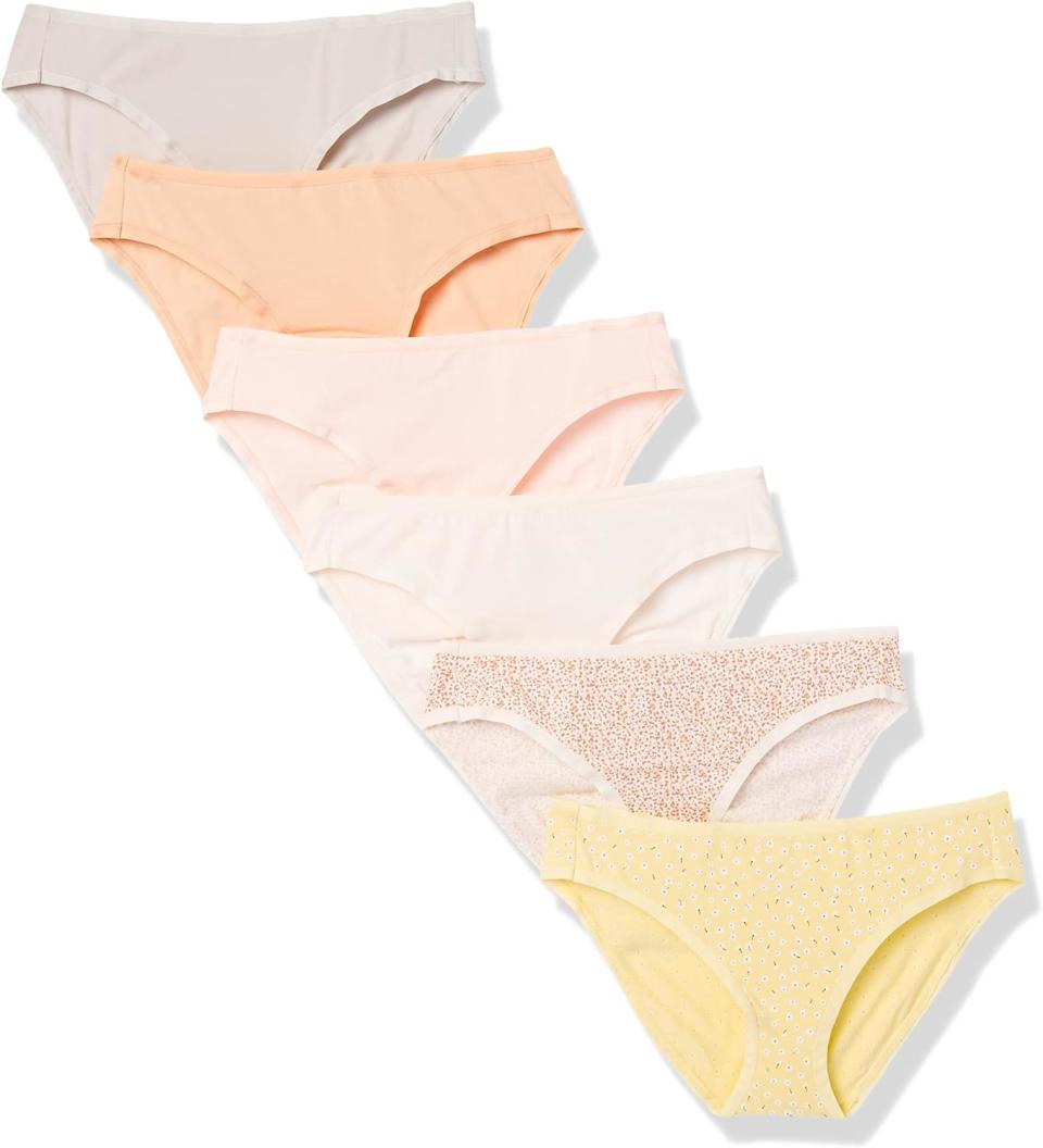 Ropa interior de bikini elástica de algodón para mujer Amazon Essentials. (Foto: Amazon)