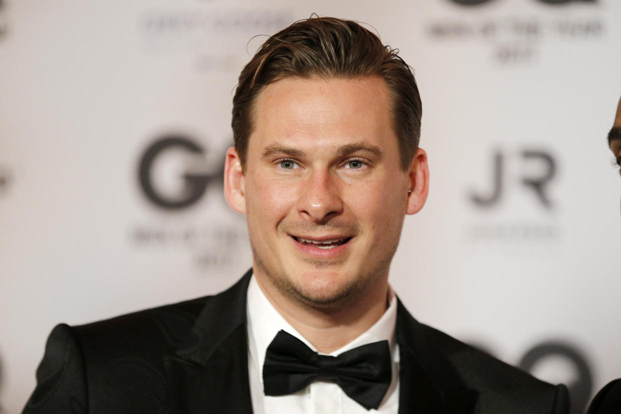 BERLIN, GERMANY - NOVEMBER 09: Lee Ryan of the band 'Blue' arrives for the GQ Men of the year Award 2017 at Komische Oper on November 9, 2017 in Berlin, Germany. (Photo by Franziska Krug/Getty Images for GQ)