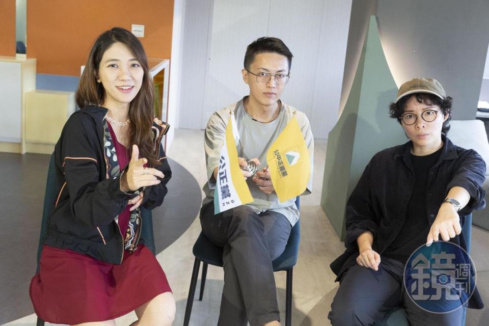 導演林君陽（中）與編劇厭世姬（左）、簡莉穎（右）攜手打造《人選之人—造浪者》，過程中各自克服不同難題。