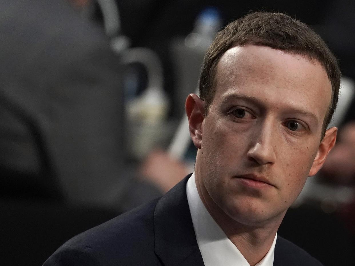 Facebook CEO Mark Zuckerberg testifies before the US Senate