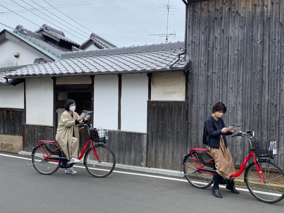 Visitors biking in Naoshima, Japan, Kennedy Hill, "I Spent a Day Exploring One of Japan's Art Islands."
