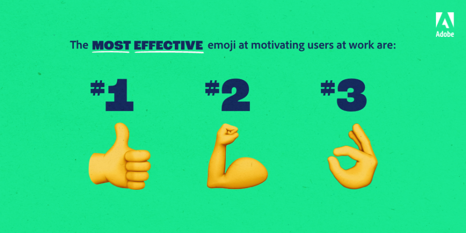 Most effective emojis at motivating workers