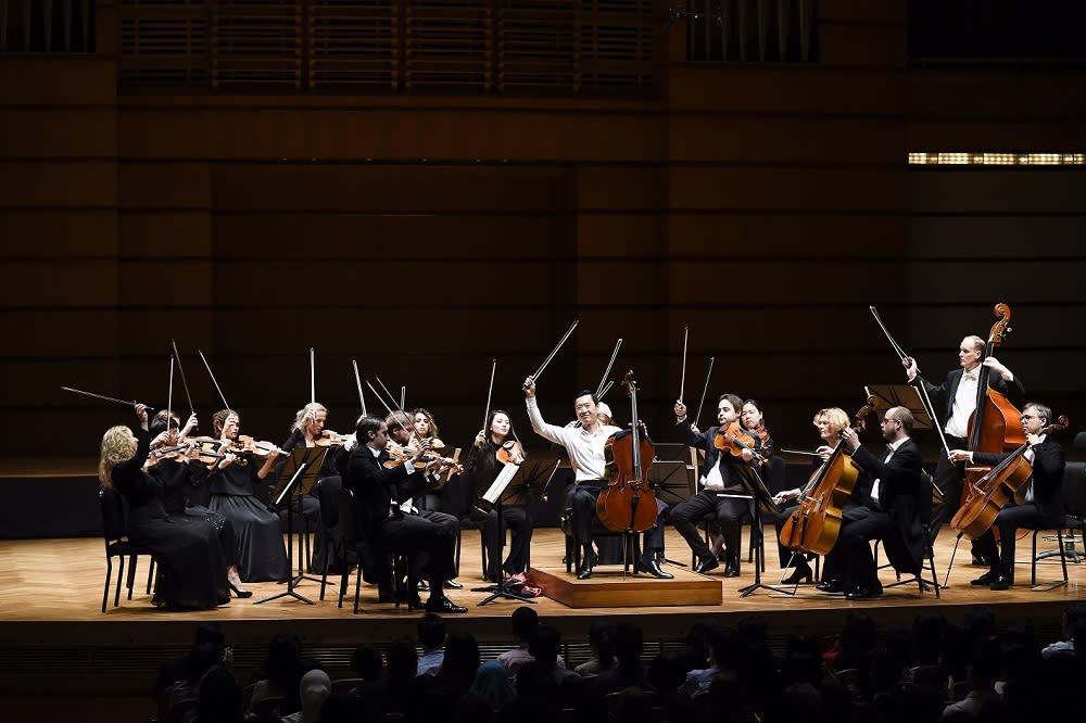 Cellist Trey Lee performs with the Stuttgart Chamber Orchestra at Dewan Filharmonik Petronas during the Reimagine Music Festival on Wednesday. — Picture courtesy of Reiner Pfisterer