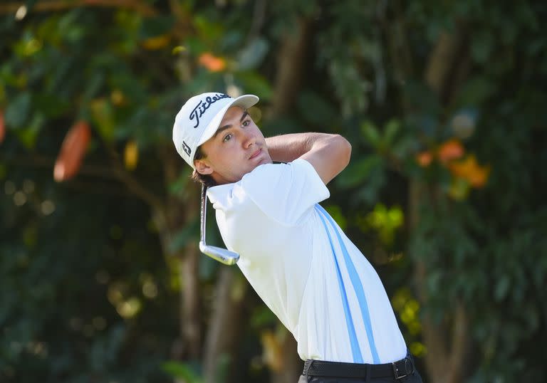 Vicente Marzilio uno de los golfistas argentinos que se ubica en el top tres tras la tercera vuelta y afronta la última ronda con chances de quedarse con el LAAC 2022