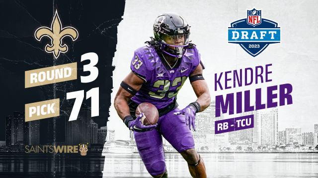Kendre Miller is the first Saints draft pick to sign his rookie