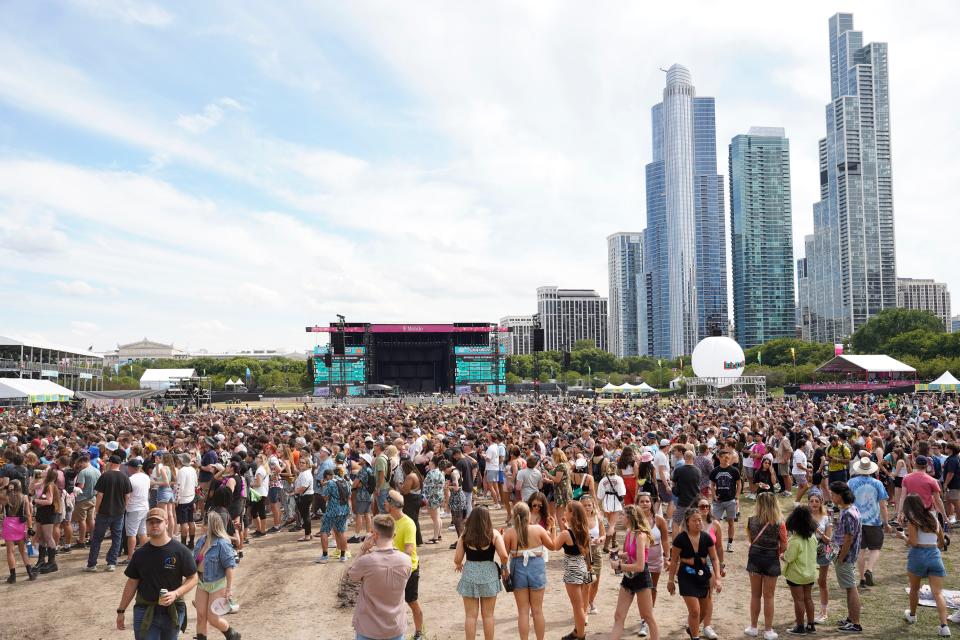 General view of the crowd on day one of the Lollapalooza Music Festival on Thursday, July 28, 2022, at Grant Park in Chicago.