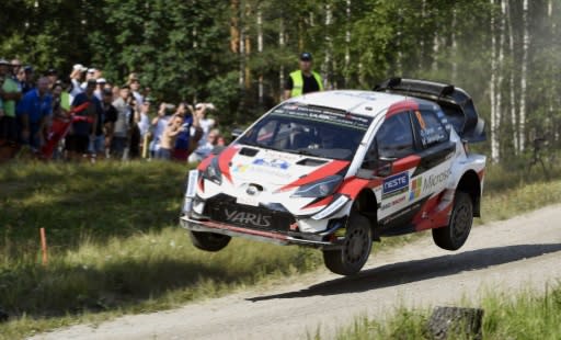 Ott Tanak on his way to winning the the 2018 TOur of Finland