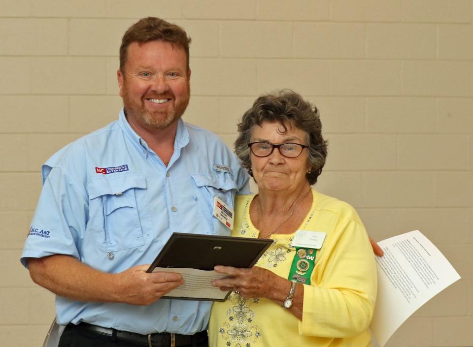 Greg Traywick received the Excellence in Innovation Award and Pat Farley received the Governor’s Medallion Award for Volunteer Service during the Cleveland County Extension & Community Association Achievement Luncheon held Thursday, August 25, 2022, at the NC Cooperative Extension Center in Shelby.