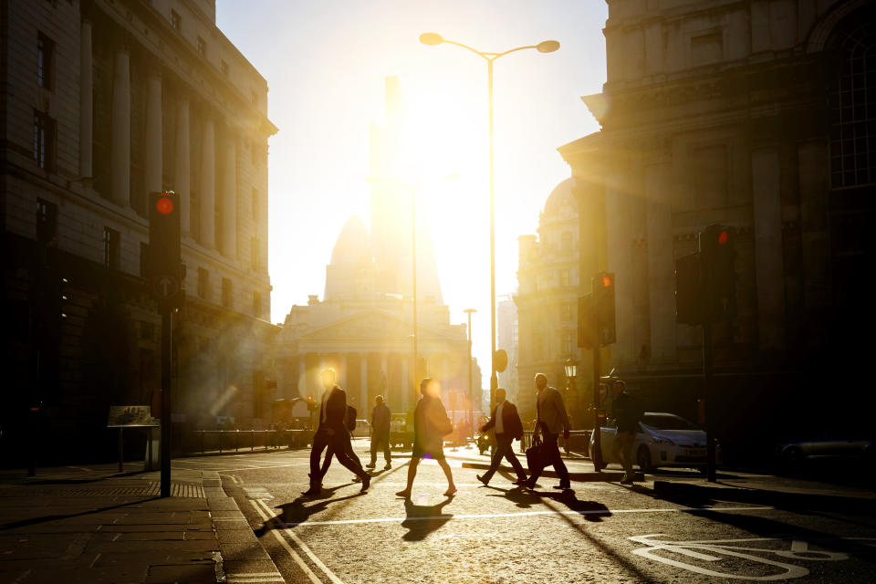 people walking on the streets of london