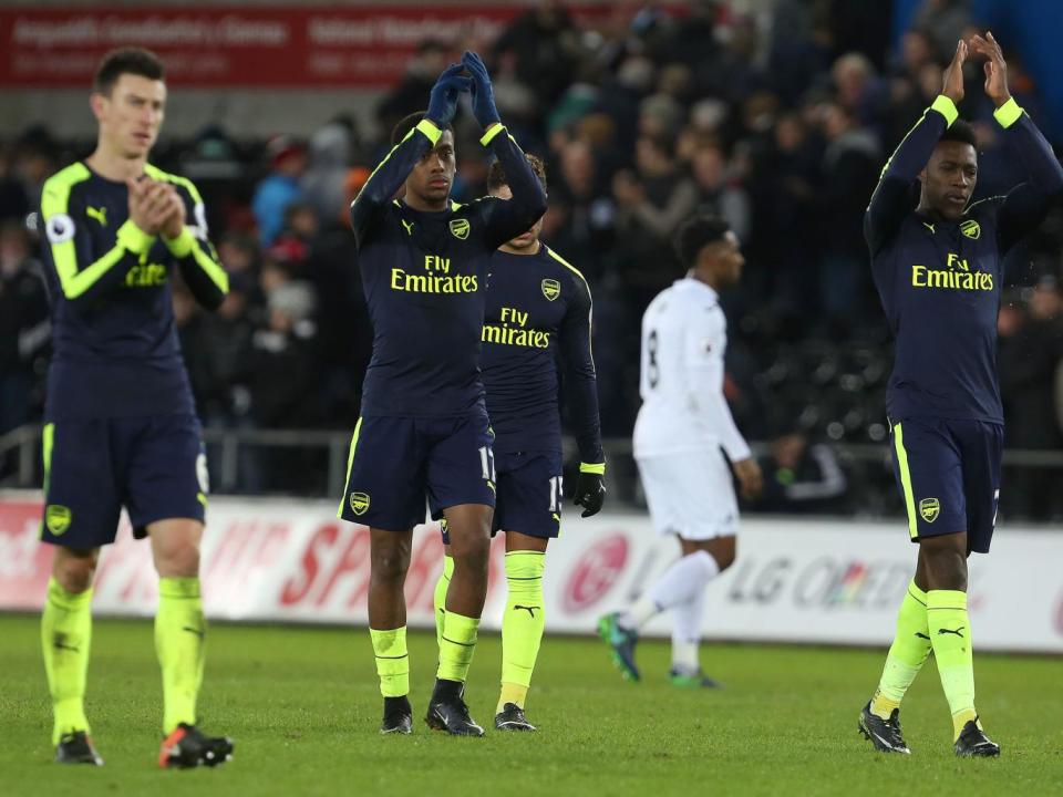 Iwobi has urged Arsenal's fans to show some more 'respect' (AFP/Getty)