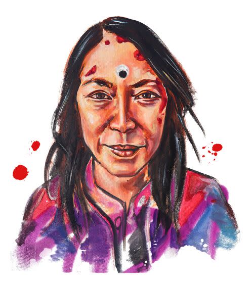 Illustration of Michelle Yeoh for the feature Who's Counting.