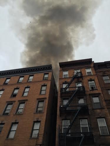 Fire at 2nd Avenue and 7th Street, New York City, on March 26, 2015.