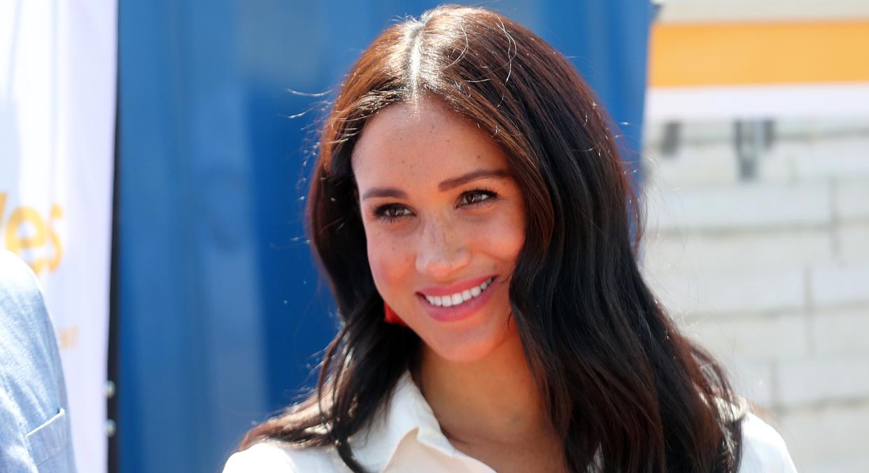 The brand behind a necklace recently worn by Meghan Markle has revealed its inspiring meaning. (Getty Images)