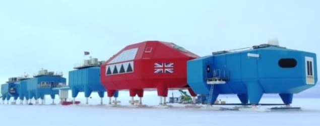 The Halley VI research station is made up by a series of pods. Pic: BAS