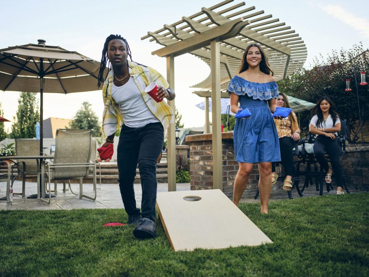 fall party ideas cornhole