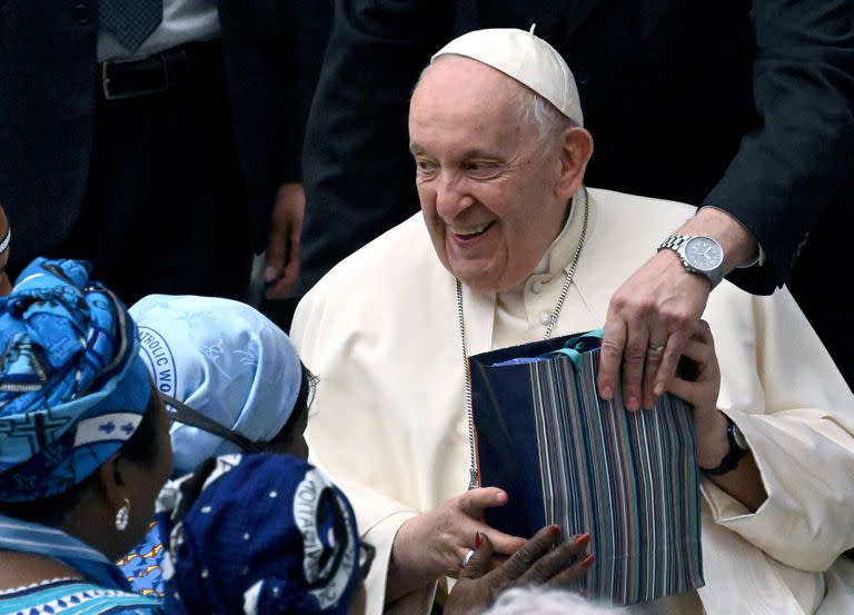 El Papa, durante su última audiencia general en el Vaticano