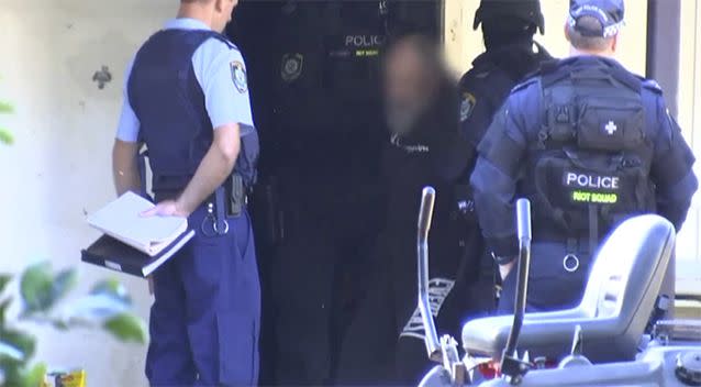 One man was arrested but taken to hospital after suffering a medical condition. Source: NSW Police