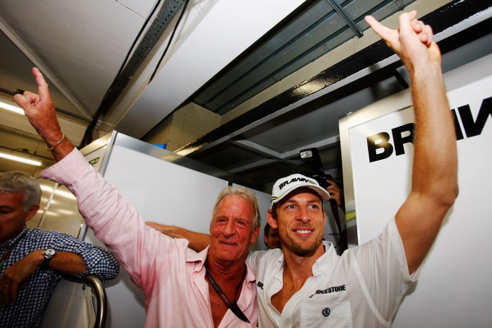 jenson button with his father john