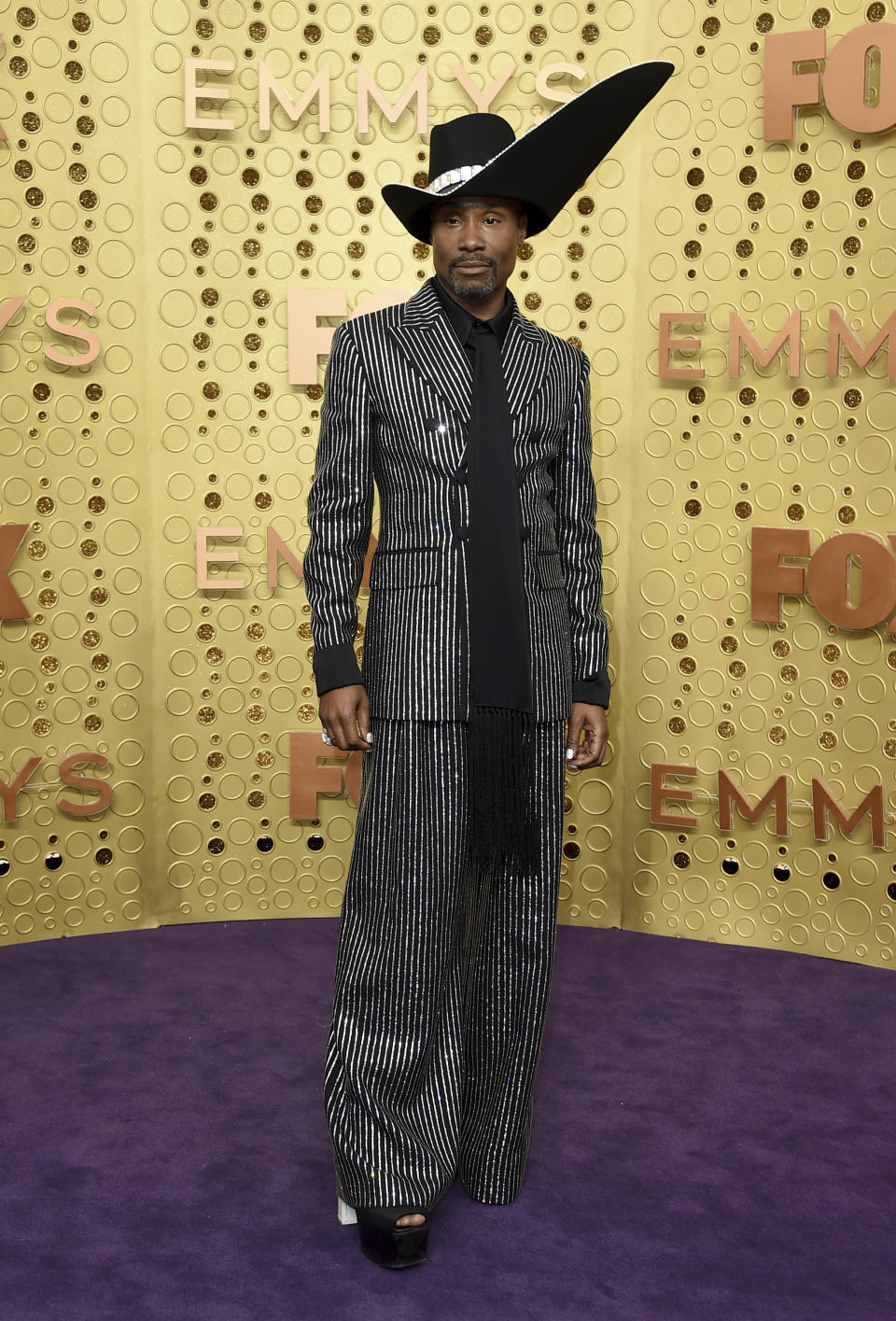 Billy Porter arrives at the 71st Primetime Emmy Awards on Sunday, Sept. 22, 2019, at the Microsoft Theater in Los Angeles. (Photo by Jordan Strauss/Invision/AP)
