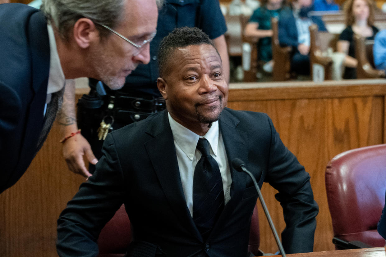 Cuba Gooding Jr. arrives for sentencing in his forcible touching case on October 13, 2022 in New York City. 