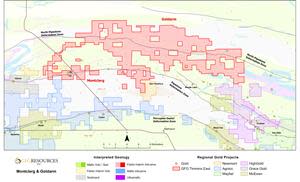 GFG Resources - Timmins East Regional Map of the Goldarm Property