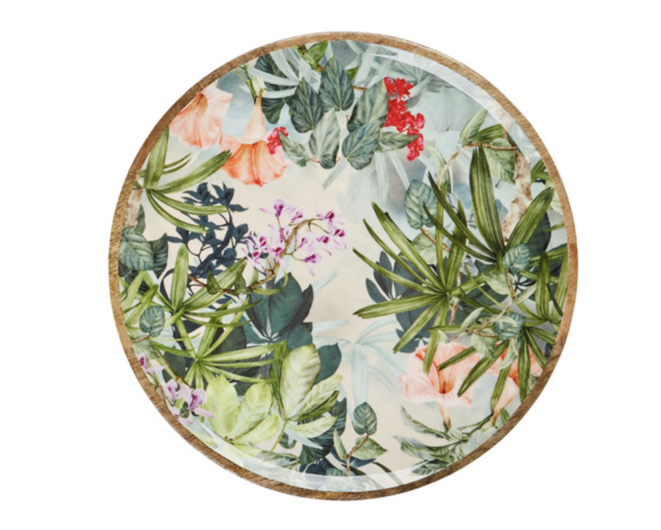 Sanctuary Studio, Wildflower 35cm Mango Wood Platter, $69.95