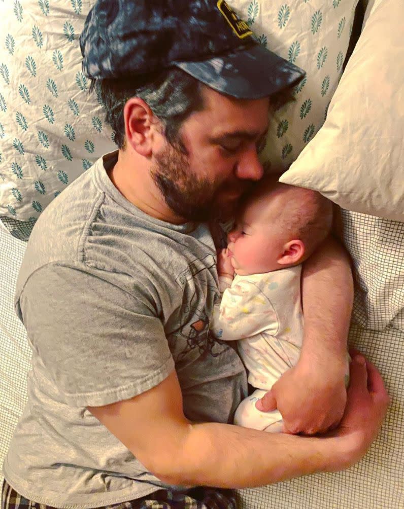 The author and Molly, his daughter, in April. (Photo: Courtesy of Arran Skinner)