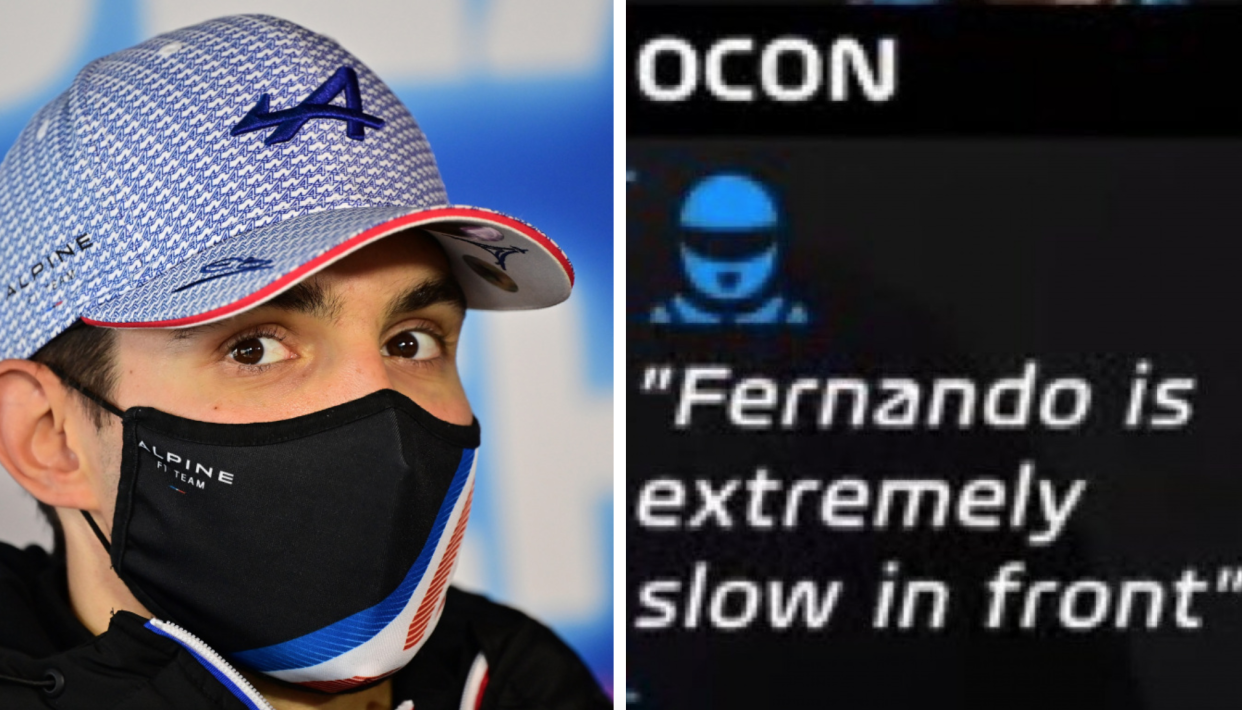 Esteban Ocon criticó el ritmo de Fernando Alonso en carrera... para terminar tres posiciones detrás de él.