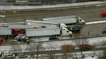 Fatal pileup on I-75 in Detroit, MI.