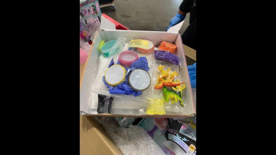 Ten kilograms — 22 pounds — seized by officers at the Dallas Fort Worth International Airport Thursday were disguised as children’s toys, CBP officials say.