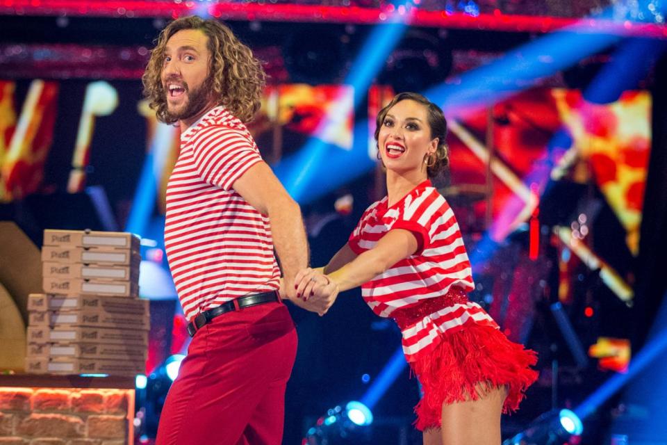 Making it through: Seann Walsh and Katya Jones (BBC/Guy Levy)