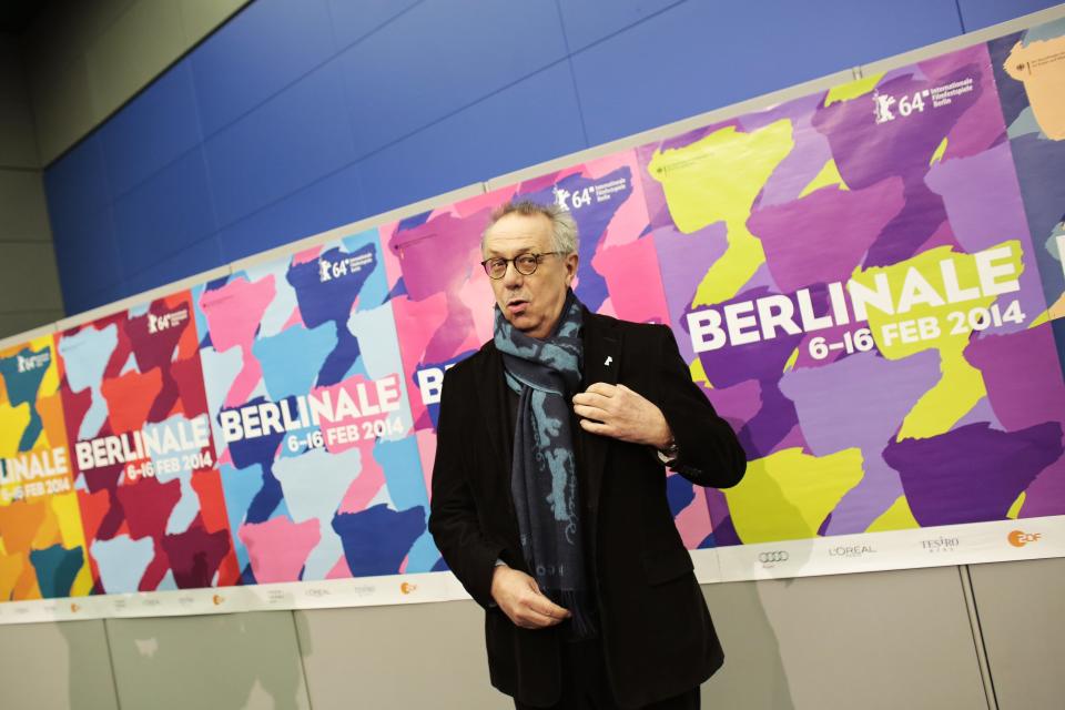 Dieter Kosslick, director of the International Film Festival Berlin, the Berlinale, poses for media prior to the annual program press conference in Berlin, Tuesday, Jan. 28, 2014. The 64. Berlinale will take place at the German capital from Thursday, Feb. 6, until Sunday, Feb. 16, 2014. (AP Photo/Markus Schreiber)