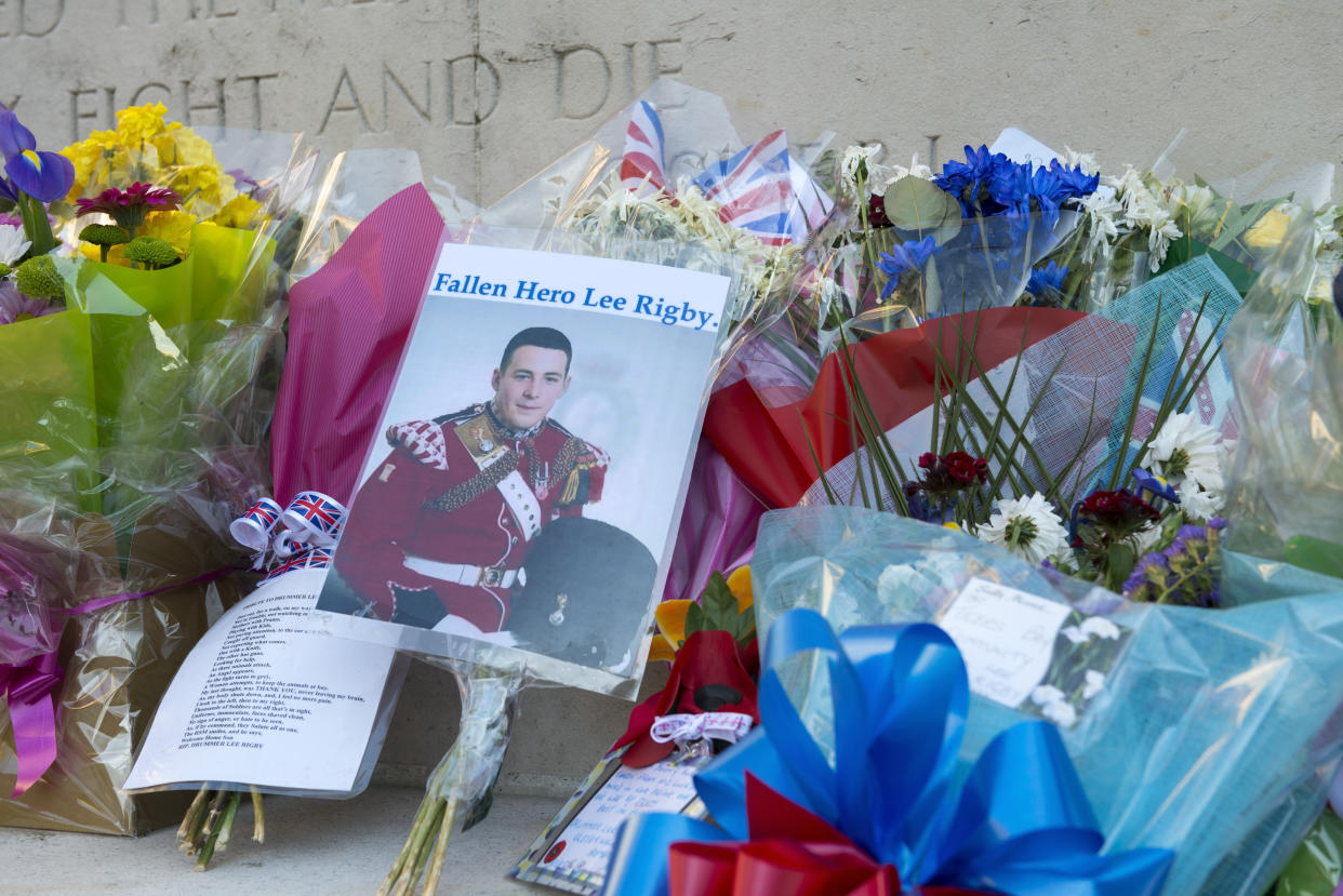 A tribute to Lee Rigby in 2013. (PA)
