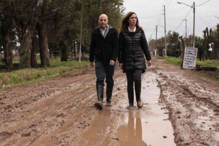 María Eugenia Vidal y Nicolás Ducoté, en la imagen cuestionada por Alberto Fernández