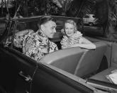 <p>You can probably guess by the actor and model's tropical shirts and leis where they honeymooned: beautiful Hawaii, of course.</p>