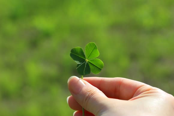 Four-leaf clover. Happy St. Paddy's Day!