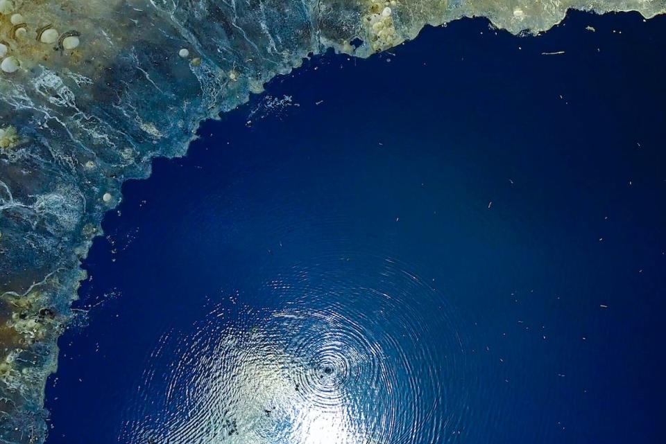 <p>Aerial view of a volcanic crater in El Sod, Ethiopia // March 4, 2017</p>