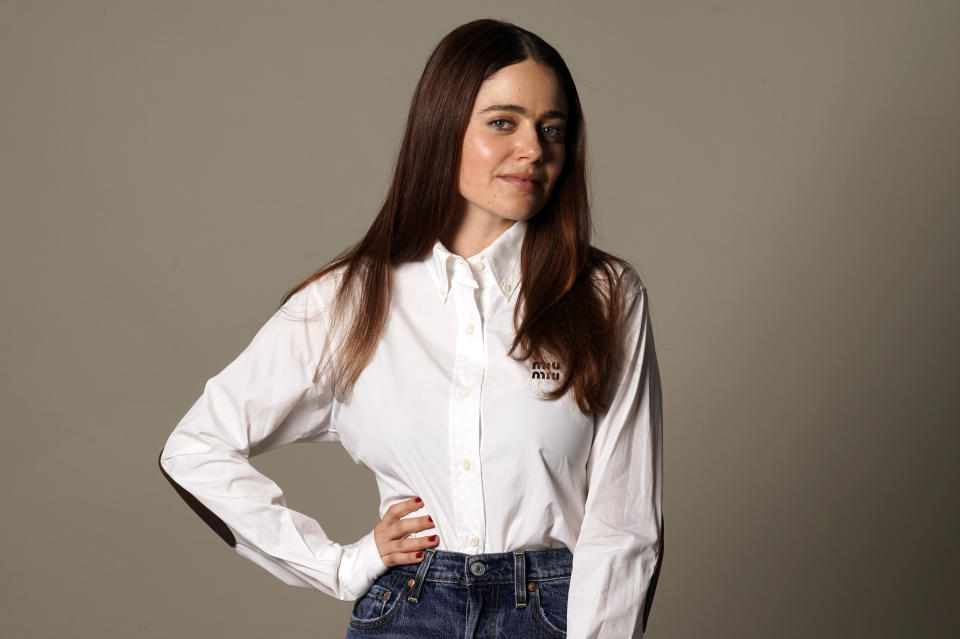 Co-director and actor Molly Gordon poses for a portrait to promote the film “Theater Camp” on Monday, July 10, 2023 in New York. (AP Photo/Richard Drew)