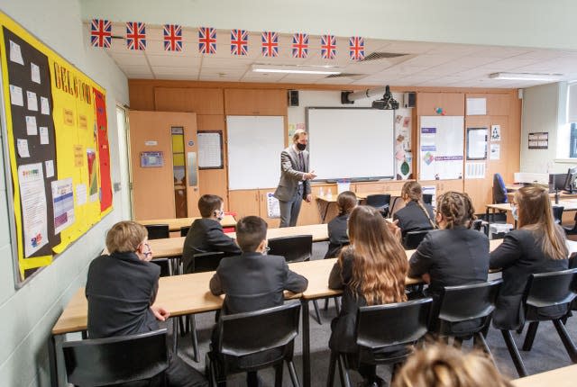 Pupils in a school classroom 